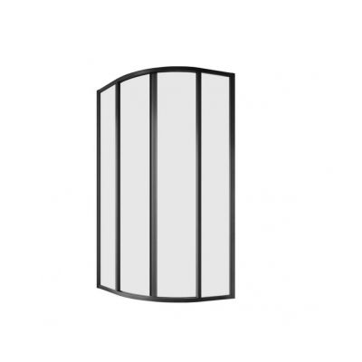 Ravak Supernova SKCP4-90 kabina prysznicowa 90x90 cm półokrągła czarny mat/szkło przezroczyste 3117O302Z1