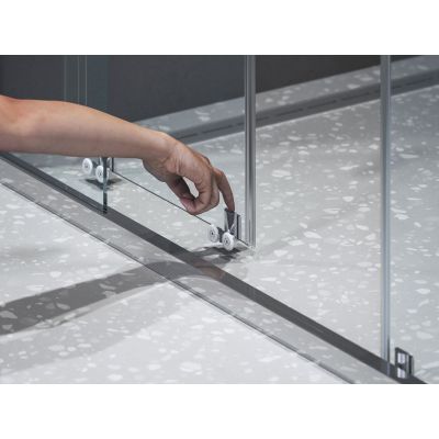 Ravak Blix II kabina prysznicowa NBLCP4 90x90 cm półokrągła czarny mat/szkło przezroczyste 3BM70300Z1