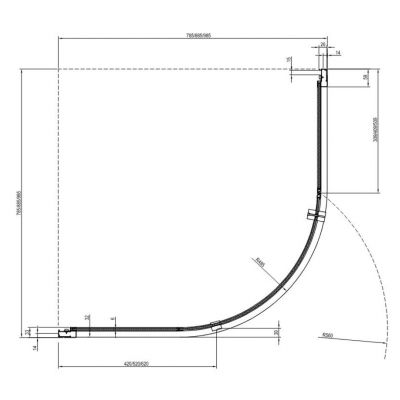 Ravak Nexty kabina prysznicowa 90x90 cm półokrągła srebrny połysk/szkło przezroczyste 3O677C00Z1