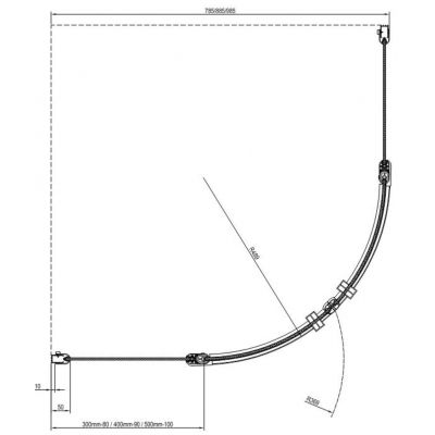 Ravak Chrome CSKK4-90 kabina prysznicowa 90x90 cm półokrągła biała/szkło przezroczyste 3Q170100Z1