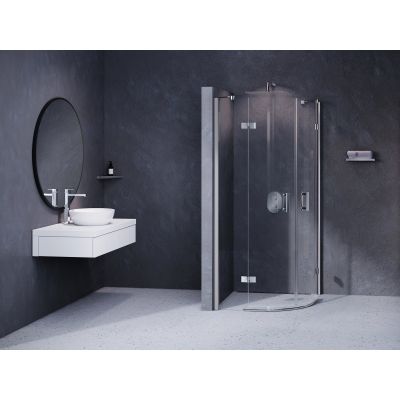 Ravak SmartLine SMSKK4-90 kabina prysznicowa 90x90 cm półokrągła czteroczęściowa chrom/szkło przezroczyste 3S277A00Y1