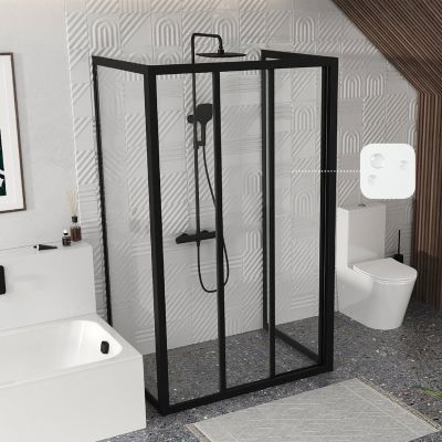 Ravak Supernova ścianka prysznicowa 90 cm czarny mat/tworzywo polistyren 940703R211