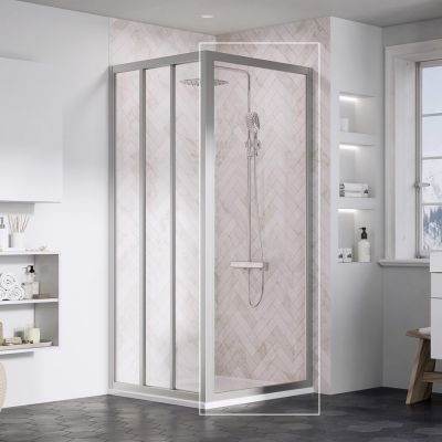 Ravak Supernova ścianka prysznicowa 90 cm satyna mat/szkło przezroczyste 94070UR2Z1