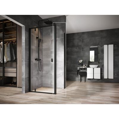 Ravak Nexty ścianka prysznicowa 90 cm czarny mat/szkło przezroczyste 90O70300Z1