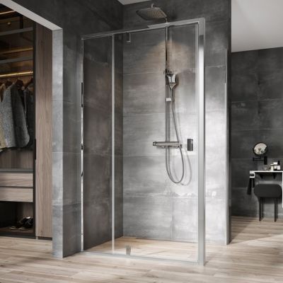 Ravak Nexty ścianka prysznicowa 90 cm srebrny połysk/szkło przezroczyste 90O70C00Z1