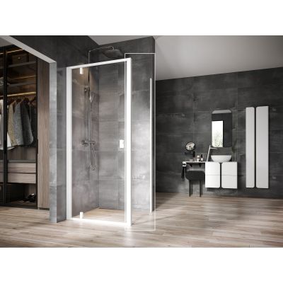 Ravak Nexty ścianka prysznicowa 90 cm biały mat/szkło przezroczyste 94O70E00Z1