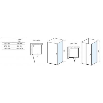 Ravak Chrome CPS-80 ścianka prysznicowa 80 cm stała polerowane aluminium/szkło przezroczyste 9QV40C00Z1