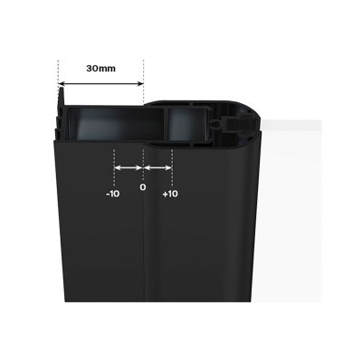 Ravak Chrome CPS-90 ścianka prysznicowa 90 cm stała czarna/szkło przezroczyste 9QV70300Z1