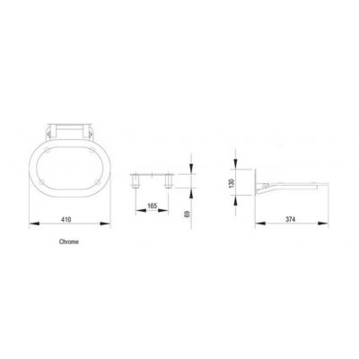Ravak Chrome siedzisko prysznicowe stal nierdzewna clear B8F0000029