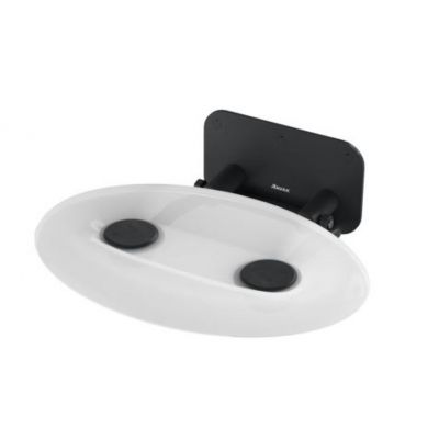 Ravak OVO P II siedzisko prysznicowe czarny clear B8F0000056