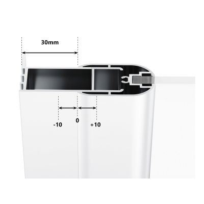 Ravak Chrome CNPS profil poszerzający 195 cm prysznicowy biały mat E778801E19400