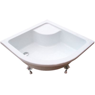 Ravak Sabina-80 LA brodzik 80x80 cm półokrągły głęboki z siedziskiem biały GPX11004