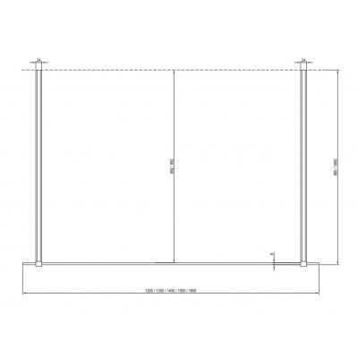 Ravak Walk in Free ścianka prysznicowa 140 cm chrom połysk/szkło przezroczyste GW9FM0C0SZ1