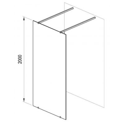 Ravak Walk in Free ścianka prysznicowa 160 cm biały mat/szkło przezroczyste GW9FS0E0SZ1