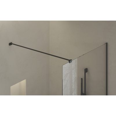 Ravak Walk in Wall Air ścianka prysznicowa walk-in 90 cm czarny mat/szkło przezroczyste GW9W70300Z1C