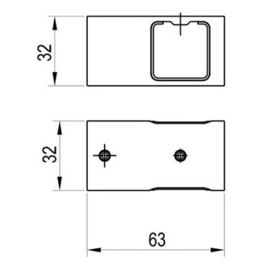 Ravak Walk-In Wall element łączący biały mat GWD01000E008
