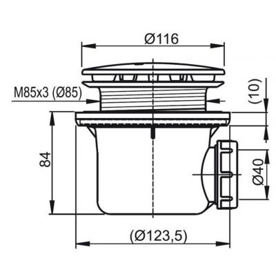 Ravak Professional syfon do brodzika biały mat X01850
