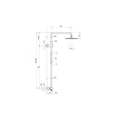 Ravak Spring zestaw prysznicowy ścienny termostatyczny z deszczownicą biały X070579
