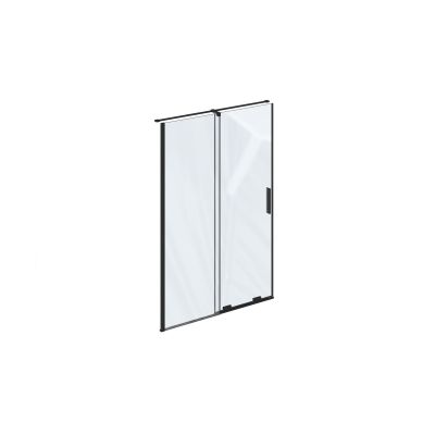 Ravak Roll RODP2 drzwi prysznicowe 110 cm rozsuwane czarny mat/szkło przezroczyste X08VD0300Z1