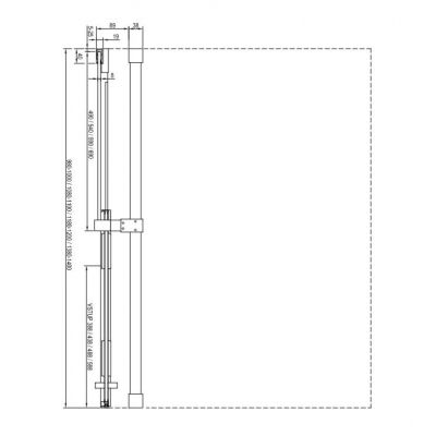 Ravak Roll RODP2 drzwi prysznicowe 140 cm rozsuwane czarny mat/szkło przezroczyste X08VM0300Z1