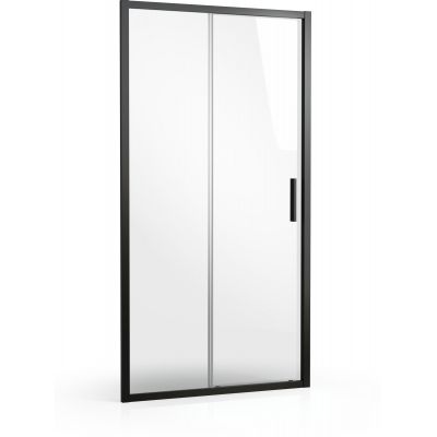 Ravak Blix Slim BLSDP2-110 drzwi prysznicowe 110 cm czarny mat/szkło przezroczyste X0PMD0300Z1