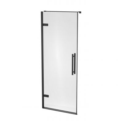 Ravak Cool! drzwi prysznicowe 80 cm uchylne czarny mat/szkło przezroczyste X0VV40300Z1