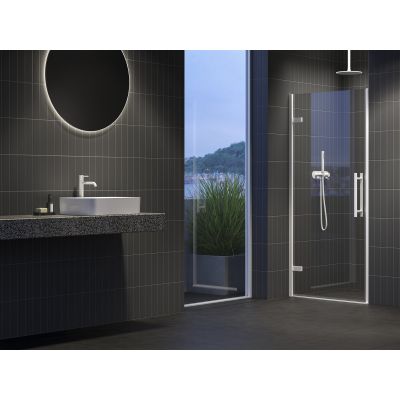 Ravak Cool! drzwi prysznicowe 90 cm uchylne biały mat/szkło przezroczyste X0VV70E00Z1