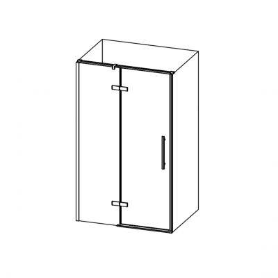 Ravak Cool! COSD1-100 drzwi prysznicowe 100 cm wnękowe czarny mat/szkło przezroczyste X0VVAC300Z1