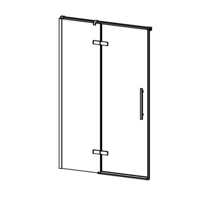 Ravak Cool! COSD2-110 drzwi prysznicowe 110 cm wnękowe czarny mat/szkło przezroczyste X0VVDC300Z1