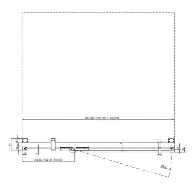 Ravak Cool! drzwi prysznicowe 120 cm uchylne biały mat/szkło przezroczyste X0VVGCE00Z1