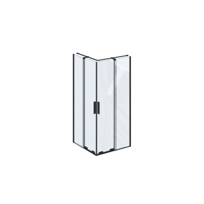 Ravak Roll RORV2 kabina prysznicowa 80x80 cm kwadratowa czarny mat/szkło przezroczyste X14V40300Z1