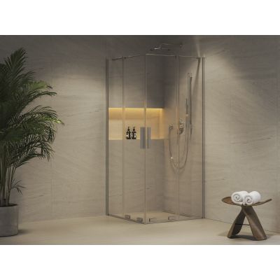 Ravak Roll RORV2 kabina prysznicowa 80x80 cm kwadratowa chrom połysk/szkło przezroczyste X14V40C00Z1