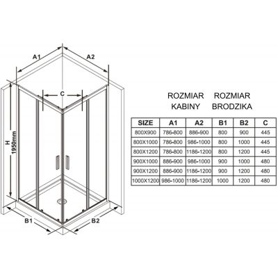 Ravak Blix Slim BLSRV2K-120 drzwi prysznicowe 120 cm srebrny połysk/szkło przezroczyste X1XMG0C00Z1