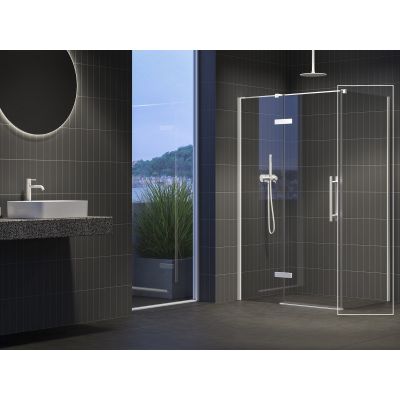 Ravak Cool! ścianka prysznicowa 80 cm biały mat/szkło przezroczyste X9VV40E00Z1