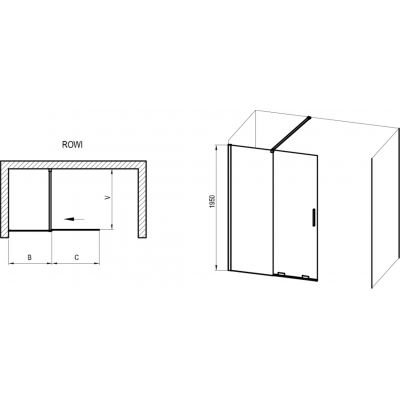 Ravak Roll ścianka prysznicowa walk-in 100 cm chrom połysk/szkło przezroczyste X9WVA0C00Z1