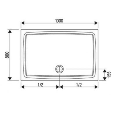 Ravak Gigant brodzik 100x80 cm prostokątny biały XA01A401210