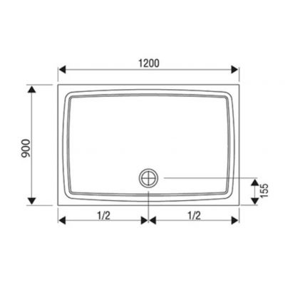 Ravak Gigant brodzik 120x90 cm prostokątny biały XA01G701210
