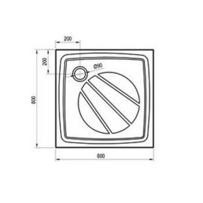 Ravak Galaxy Perseus Pro-80 brodzik 80x80 cm kwadratowy biały XA034401010