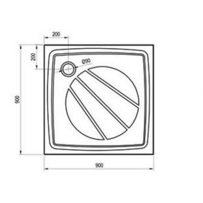 Ravak Galaxy Perseus Pro-90 brodzik 90x90 cm kwadratowy biały XA037701010
