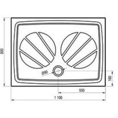 Ravak Galaxy Gigant Pro brodzik 110x80 cm prostokątny biały XA03D401010