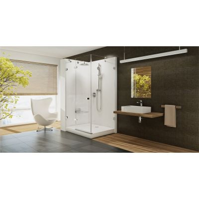 Ravak Galaxy Gigant Pro SET panel do brodzika 120x80 cm lewy biały XA83GL01010