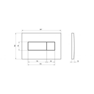 Ravak Uni przycisk spłukujący do WC biały X01457