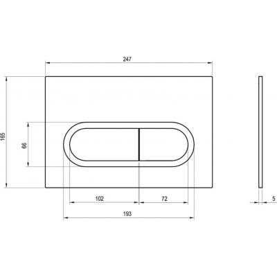 Ravak Chrome przycisk spłukujący do WC czarny X01797