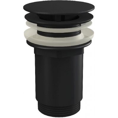 Zestaw Ravak Ceramic Slim R umywalka z baterią stojącą 10° Free Black i korkiem czarny mat (XJX01155002, X01762, X070151)