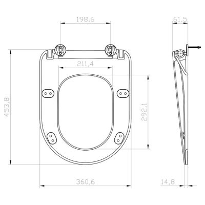 Ravak Chrome deska sedesowa wolnoopadająca czarna X01795