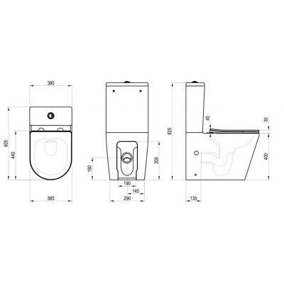 Ravak Elegant kompakt WC z deską wolnoopadającą biały X01872