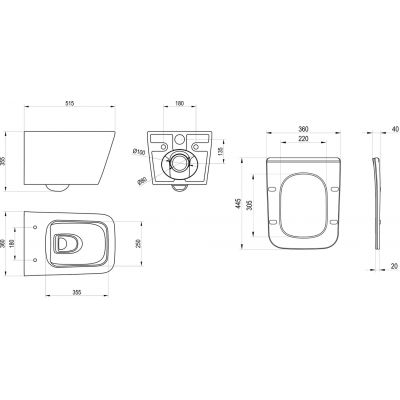 Ravak Natural miska WC z deską wolnoopadającą wisząca bez kołnierza biały połysk X01984