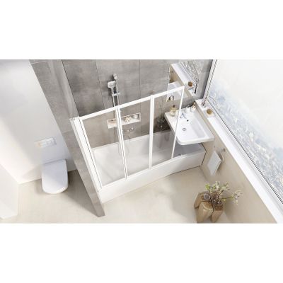 Ravak Supernova parawan nawannowy 100 cm 3-częściowy satyna mat/z tworzywa polistyren 795P0U0041