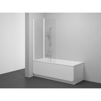 Ravak Chrome parawan nawannowy 100 cm 2-częściowy biały mat/szkło przezroczyste 7QLA0E00Z1