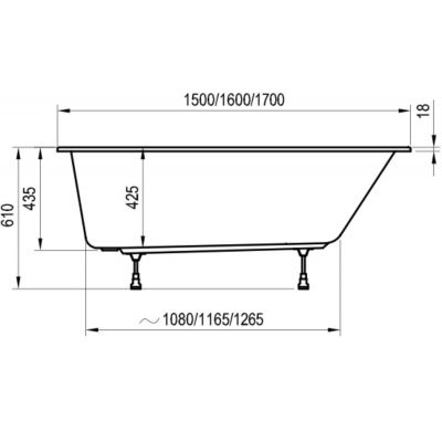 Ravak Chrome Slim wanna prostokątna 170x75 cm biała C741300000